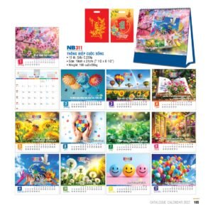 Lịch Bloc 2027 NB Mẫu NB311 (29 x 41 cm) Ấn Phẩm Lịch Tết Eco Thân Thiện Môi Trường in logo doanh nghiệp quà tặng Tết tại Quà Tặng EcoTech VN