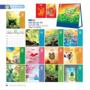 Lịch Bloc 2027 NB Mẫu NB312 (19 x 21cm) Ấn Phẩm Lịch Tết Eco Thân Thiện Môi Trường in logo doanh nghiệp quà tặng Tết tại Quà Tặng EcoTech VN