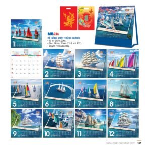 Lịch Bloc 2027 NB Mẫu NB314 (31 x 202 cm) Ấn Phẩm Lịch Tết Eco Thân Thiện Môi Trường in logo doanh nghiệp quà tặng Tết tại Quà Tặng EcoTech VN