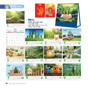 Lịch Bloc 2027 NB Mẫu NB315 (19 x 21cm) Ấn Phẩm Lịch Tết Eco Thân Thiện Môi Trường in logo doanh nghiệp quà tặng Tết tại Quà Tặng EcoTech VN