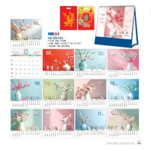 Lịch Bloc 2027 NB Mẫu NB318 (29 x 41 cm) Ấn Phẩm Lịch Tết Eco Thân Thiện Môi Trường in logo doanh nghiệp quà tặng Tết tại Quà Tặng EcoTech VN
