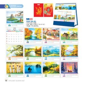 Lịch Bloc 2027 NB Mẫu NB319 (19 x 21cm) Ấn Phẩm Lịch Tết Eco Thân Thiện Môi Trường in logo doanh nghiệp quà tặng Tết tại Quà Tặng EcoTech VN