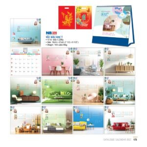 Lịch Bloc 2027 NB Mẫu NB320 (31 x 23 cm) Ấn Phẩm Lịch Tết Eco Thân Thiện Môi Trường in logo doanh nghiệp quà tặng Tết tại Quà Tặng EcoTech VN