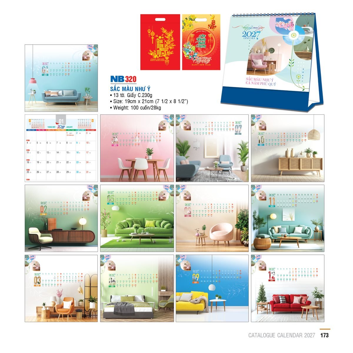 Lịch Bloc 2027 NB Mẫu NB320 (31 x 23 cm) Ấn Phẩm Lịch Tết Eco Thân Thiện Môi Trường Lịch Bloc 2027 NB Mẫu NB320 (31 x 23 cm) Ấn Phẩm Lịch Tết Eco Thân Thiện Môi Trường in logo doanh nghiệp quà tặng Tết tại Quà Tặng EcoTech VN