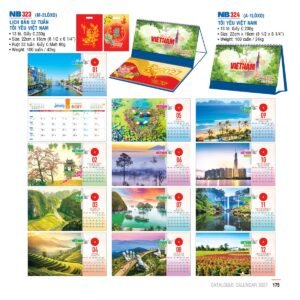 Lịch Để Bàn 2027 NB Mẫu NB324 (027  x  02 cm) Ấn Phẩm Lịch Tết Eco Thân Thiện Môi Trường in logo doanh nghiệp quà tặng Tết tại Quà Tặng EcoTech VN
