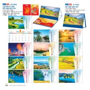 Lịch Để Bàn 2027 NB Mẫu NB325 (18 x 15 cm) Ấn Phẩm Lịch Tết Eco Thân Thiện Môi Trường in logo doanh nghiệp quà tặng Tết tại Quà Tặng EcoTech VN