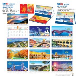 Lịch Để Bàn 2027 NB Mẫu NB336 (16 x 24 cm) Ấn Phẩm Lịch Tết Eco Thân Thiện Môi Trường in logo doanh nghiệp quà tặng Tết tại Quà Tặng EcoTech VN