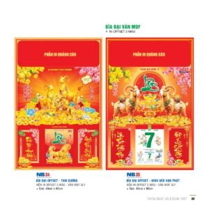 Lịch Bìa Treo 2027 NB Mẫu NB35 (29 x 41 cm) Ấn Phẩm Lịch Tết Eco Thân Thiện Môi Trường in logo doanh nghiệp quà tặng Tết tại Quà Tặng EcoTech VN