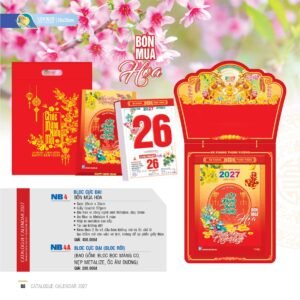Lịch Bloc Cực Đại 2027 NB Mẫu NB4 (25 x 35cm) Ấn Phẩm Lịch Tết Eco Thân Thiện Môi Trường in logo doanh nghiệp quà tặng Tết tại Quà Tặng EcoTech VN
