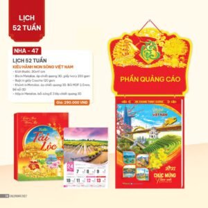Lịch 52 Tuần 2027 NHA Mẫu NHA47 (30 x 41cm) Ấn Phẩm Lịch Tết Eco Thân Thiện Môi Trường in logo doanh nghiệp quà tặng Tết tại Quà Tặng EcoTech VN