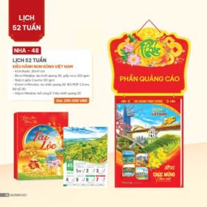 Lịch 52 Tuần 2027 NHA Mẫu NHA48 (30 x 41cm) Ấn Phẩm Lịch Tết Eco Thân Thiện Môi Trường in logo doanh nghiệp quà tặng Tết tại Quà Tặng EcoTech VN