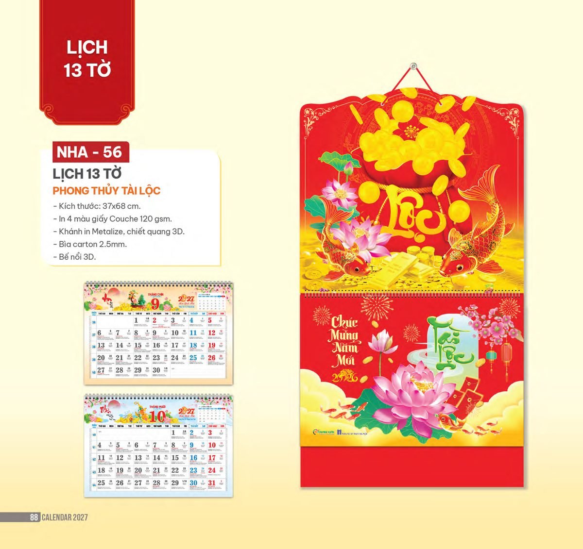 Lịch Bìa Treo 2027 NHA Mẫu NHA56 (37 x 68cm) Ấn Phẩm Lịch Tết Eco Thân Thiện Môi Trường Lịch Bìa Treo 2027 NHA Mẫu NHA56 (37 x 68cm) Ấn Phẩm Lịch Tết Eco Thân Thiện Môi Trường in logo doanh nghiệp quà tặng Tết tại Quà Tặng EcoTech VN