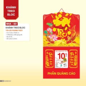Lịch Bloc 2027 NHA Mẫu NHA60 (37 x 68cm) Ấn Phẩm Lịch Tết Eco Thân Thiện Môi Trường in logo doanh nghiệp quà tặng Tết tại Quà Tặng EcoTech VN