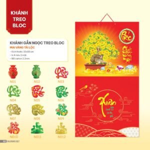 Lịch Bloc 2027 NHA Mẫu NHA70 (32 x 58cm) Ấn Phẩm Lịch Tết Eco Thân Thiện Môi Trường in logo doanh nghiệp quà tặng Tết tại Quà Tặng EcoTech VN