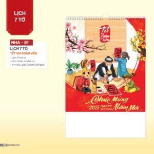 Lịch Bloc 2027 NHA Mẫu NHA81 (29 x 41 cm) Ấn Phẩm Lịch Tết Eco Thân Thiện Môi Trường in logo doanh nghiệp quà tặng Tết tại Quà Tặng EcoTech VN