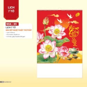 Lịch Treo Tường Lò Xo 2027 NHA Mẫu NHA85 (40 x 60cm) Ấn Phẩm Lịch Tết Eco Thân Thiện Môi Trường in logo doanh nghiệp quà tặng Tết tại Quà Tặng EcoTech VN