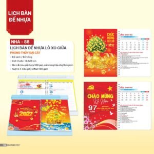 Lịch Để Bàn 2027 NHA Mẫu NHA88 (027  x  282 cm) Ấn Phẩm Lịch Tết Eco Thân Thiện Môi Trường in logo doanh nghiệp quà tặng Tết tại Quà Tặng EcoTech VN