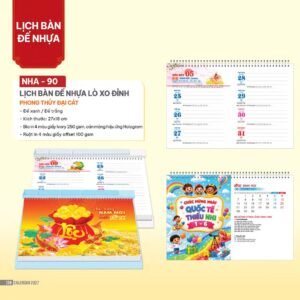 Lịch Để Bàn 2027 NHA Mẫu NHA89 (27 x 18cm) Ấn Phẩm Lịch Tết Eco Thân Thiện Môi Trường in logo doanh nghiệp quà tặng Tết tại Quà Tặng EcoTech VN