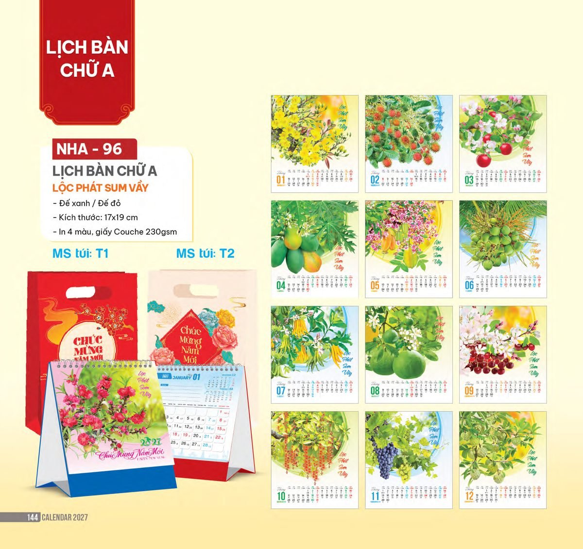 Lịch Bàn Chữ A 2027 NHA Mẫu NHA96 (17 x 19cm) Ấn Phẩm Lịch Tết Eco Thân Thiện Môi Trường Lịch Bàn Chữ A 2027 NHA Mẫu NHA96 (17 x 19cm) Ấn Phẩm Lịch Tết Eco Thân Thiện Môi Trường in logo doanh nghiệp quà tặng Tết tại Quà Tặng EcoTech VN