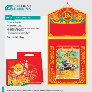 Lịch Bloc Đại Đặc Biệt 2027 NH Mẫu NH11 (17 x 25cm) Ấn Phẩm Lịch Tết Eco Thân Thiện Môi Trường in logo doanh nghiệp quà tặng Tết tại Quà Tặng EcoTech VN