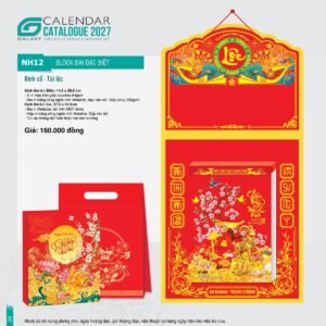 Lịch Bloc Đại Đặc Biệt 2027 NH Mẫu NH12 (29 x 41 cm) Ấn Phẩm Lịch Tết Eco Thân Thiện Môi Trường in logo doanh nghiệp quà tặng Tết tại Quà Tặng EcoTech VN
