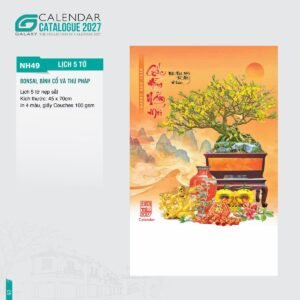 Lịch Bloc 2027 NH Mẫu NH49 (45 x 70cm) Ấn Phẩm Lịch Tết Eco Thân Thiện Môi Trường in logo doanh nghiệp quà tặng Tết tại Quà Tặng EcoTech VN