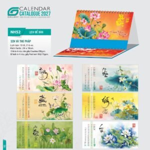 Lịch Để Bàn 2027 NH Mẫu NH5253 (24 x 16cm) Ấn Phẩm Lịch Tết Eco Thân Thiện Môi Trường in logo doanh nghiệp quà tặng Tết tại Quà Tặng EcoTech VN