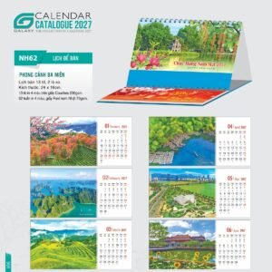 Lịch Để Bàn 2027 NH Mẫu NH6263 (24 x 16cm) Ấn Phẩm Lịch Tết Eco Thân Thiện Môi Trường in logo doanh nghiệp quà tặng Tết tại Quà Tặng EcoTech VN