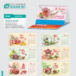 Lịch Để Bàn 2027 NH Mẫu NH6465 (24 x 16cm) Ấn Phẩm Lịch Tết Eco Thân Thiện Môi Trường in logo doanh nghiệp quà tặng Tết tại Quà Tặng EcoTech VN