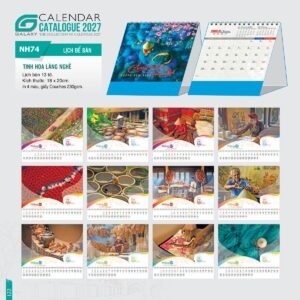 Lịch Để Bàn 2027 NH Mẫu NH74 (18 x 20cm) Ấn Phẩm Lịch Tết Eco Thân Thiện Môi Trường in logo doanh nghiệp quà tặng Tết tại Quà Tặng EcoTech VN