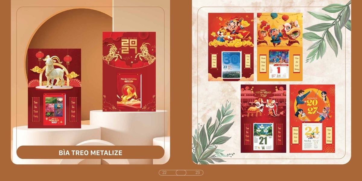 Lịch Bloc Cao Cấp SH 2027 SH06 Ấn Phẩm Lịch Tết Eco Thân Thiện Môi Trường