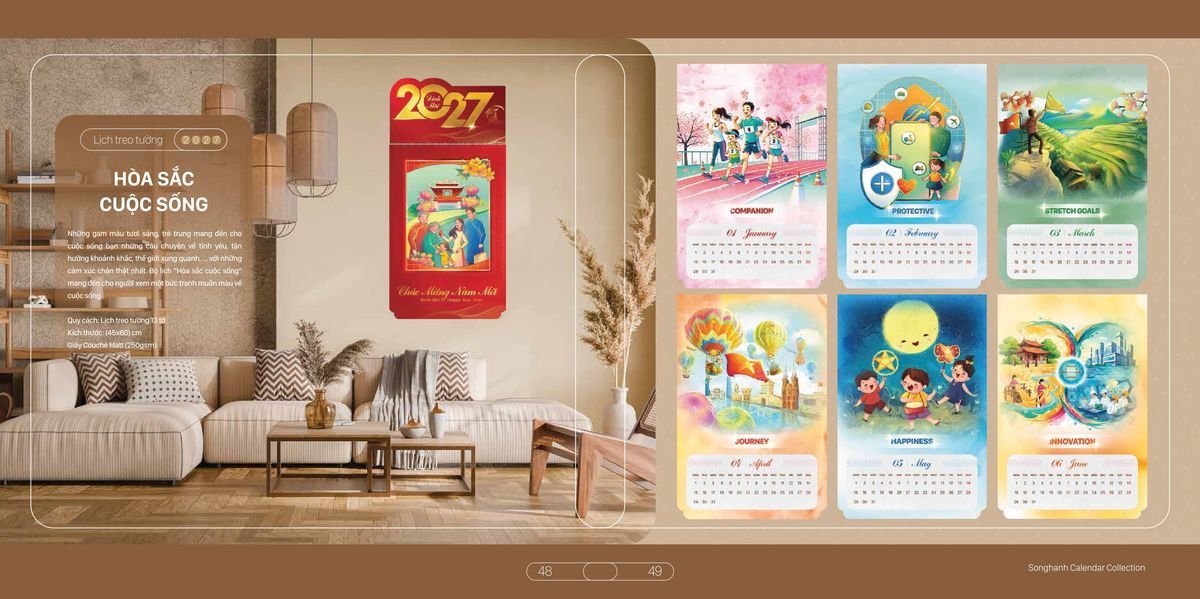Lịch Bloc Cao Cấp SH 2027 SH19 Ấn Phẩm Lịch Tết Eco Thân Thiện Môi Trường
