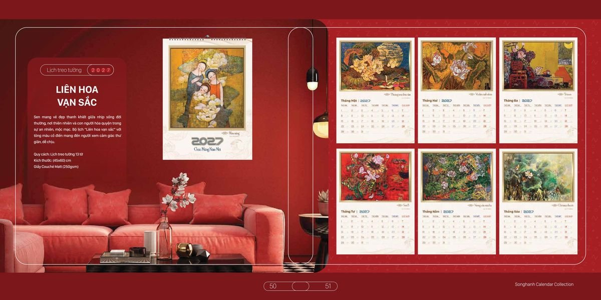 Lịch Bloc Cao Cấp SH 2027 SH20 Ấn Phẩm Lịch Tết Eco Thân Thiện Môi Trường