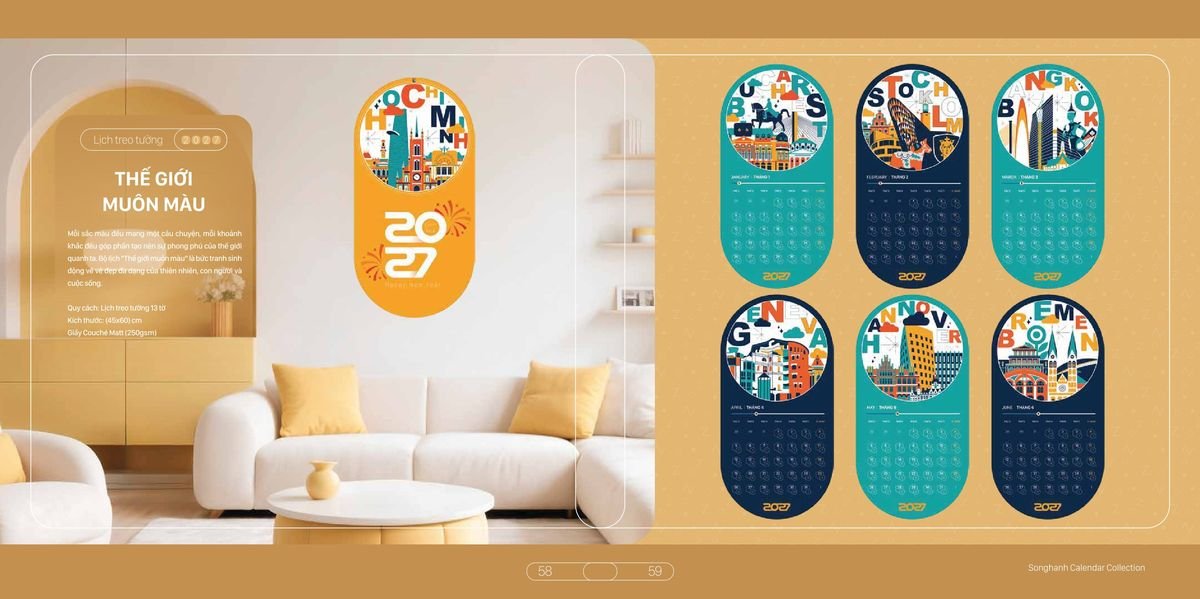 Lịch Bloc Cao Cấp SH 2027 SH24 Ấn Phẩm Lịch Tết Eco Thân Thiện Môi Trường