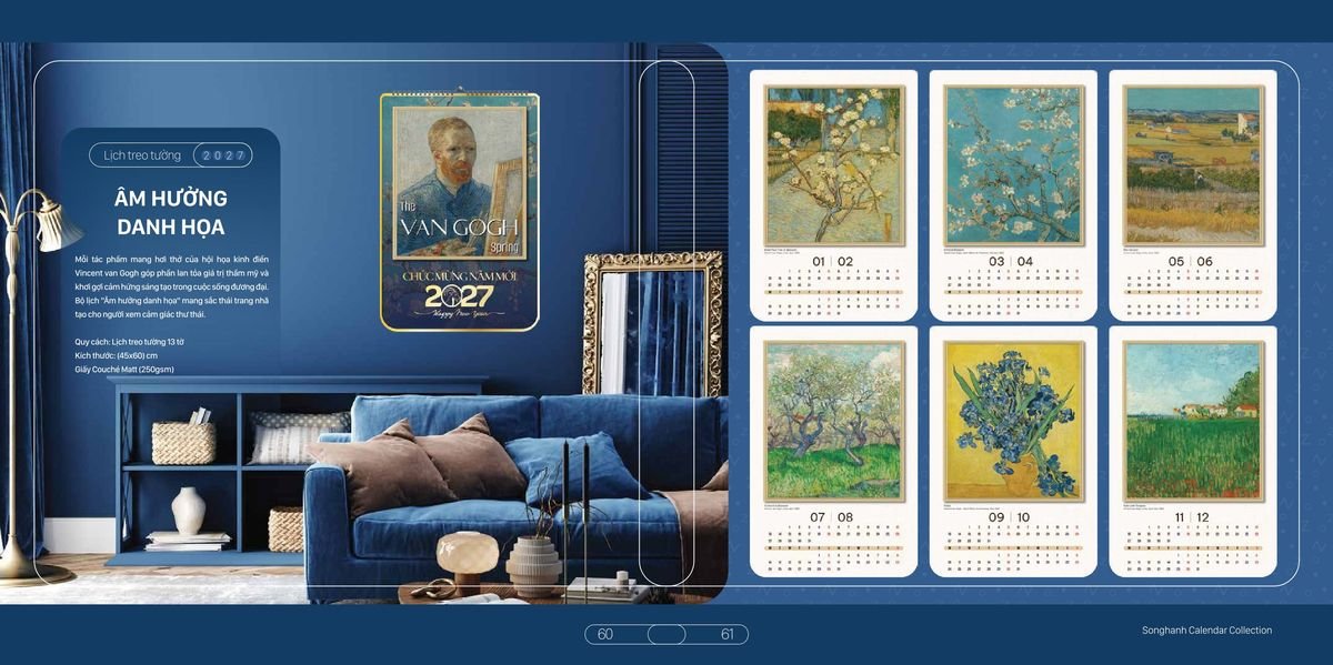 Lịch Bloc Cao Cấp SH 2027 SH25 Ấn Phẩm Lịch Tết Eco Thân Thiện Môi Trường