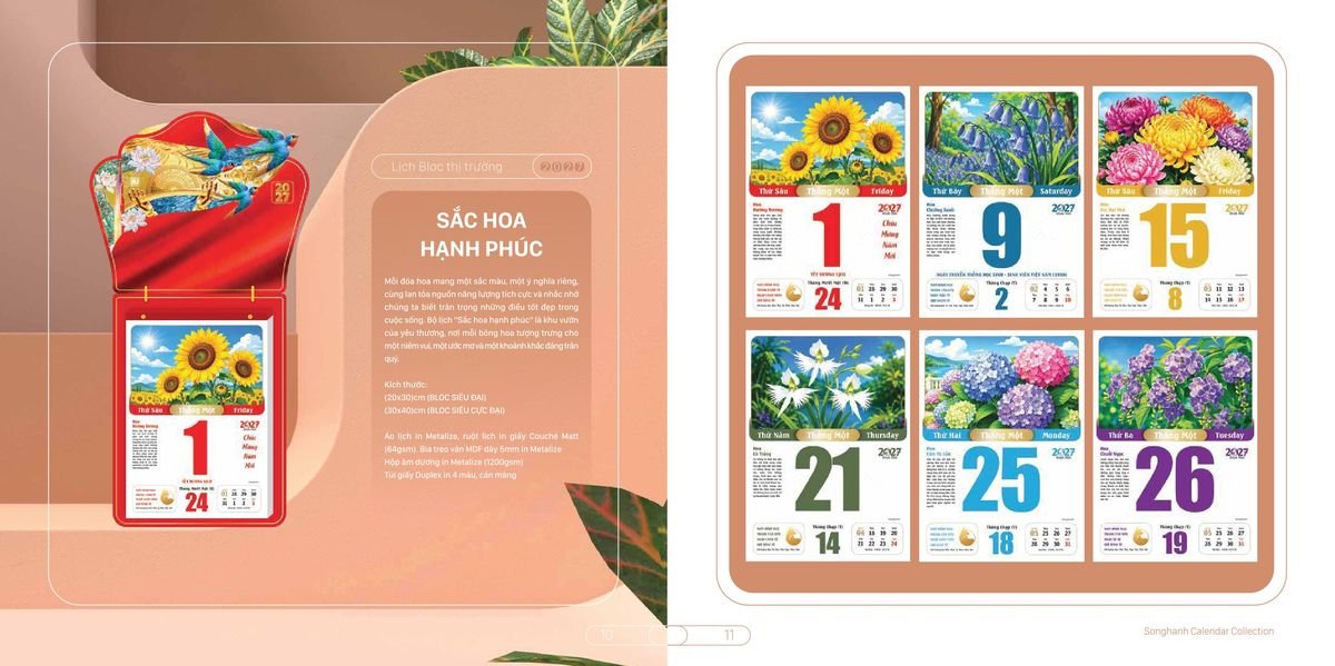 Lịch Bloc Cao Cấp SH 2027 SH44 Ấn Phẩm Lịch Tết Eco Thân Thiện Môi Trường Lịch Bloc Cao Cấp SH 2027 SH44 Ấn Phẩm Lịch Tết Eco Thân Thiện Môi Trường