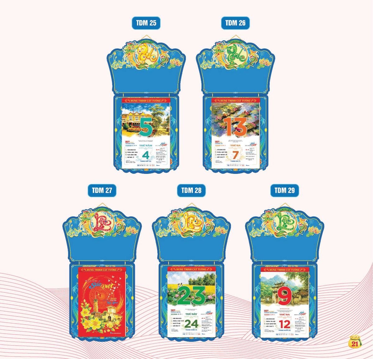 Lịch Bloc Siêu Cực Đại 2027 TDM18 Ấn Phẩm Lịch Tết Eco Thân Thiện Môi Trường