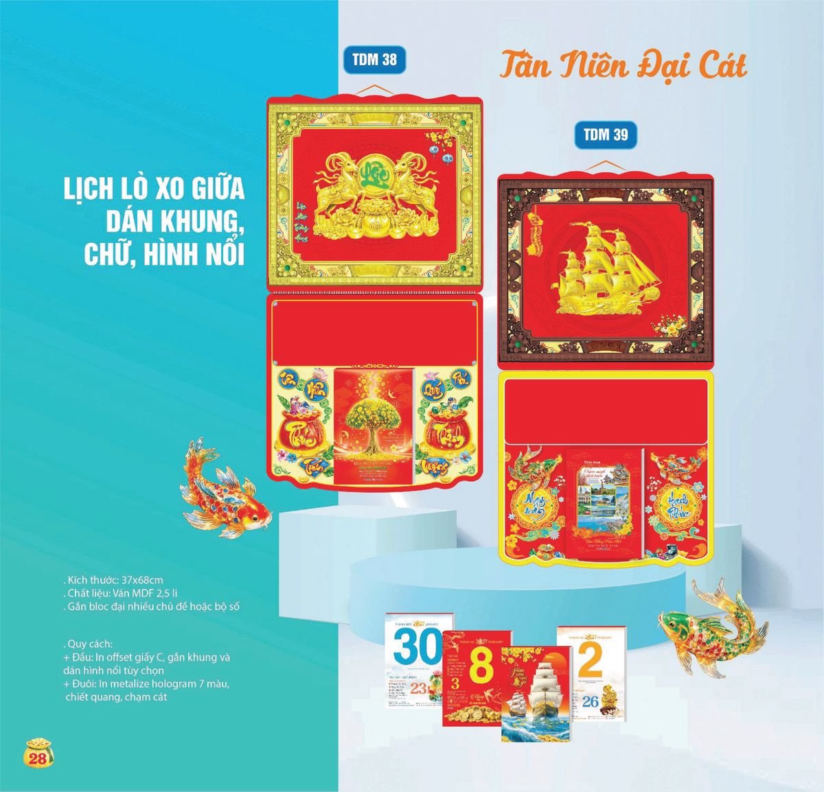 Lịch Bloc Siêu Cực Đại 2027 TDM25 Ấn Phẩm Lịch Tết Eco Thân Thiện Môi Trường