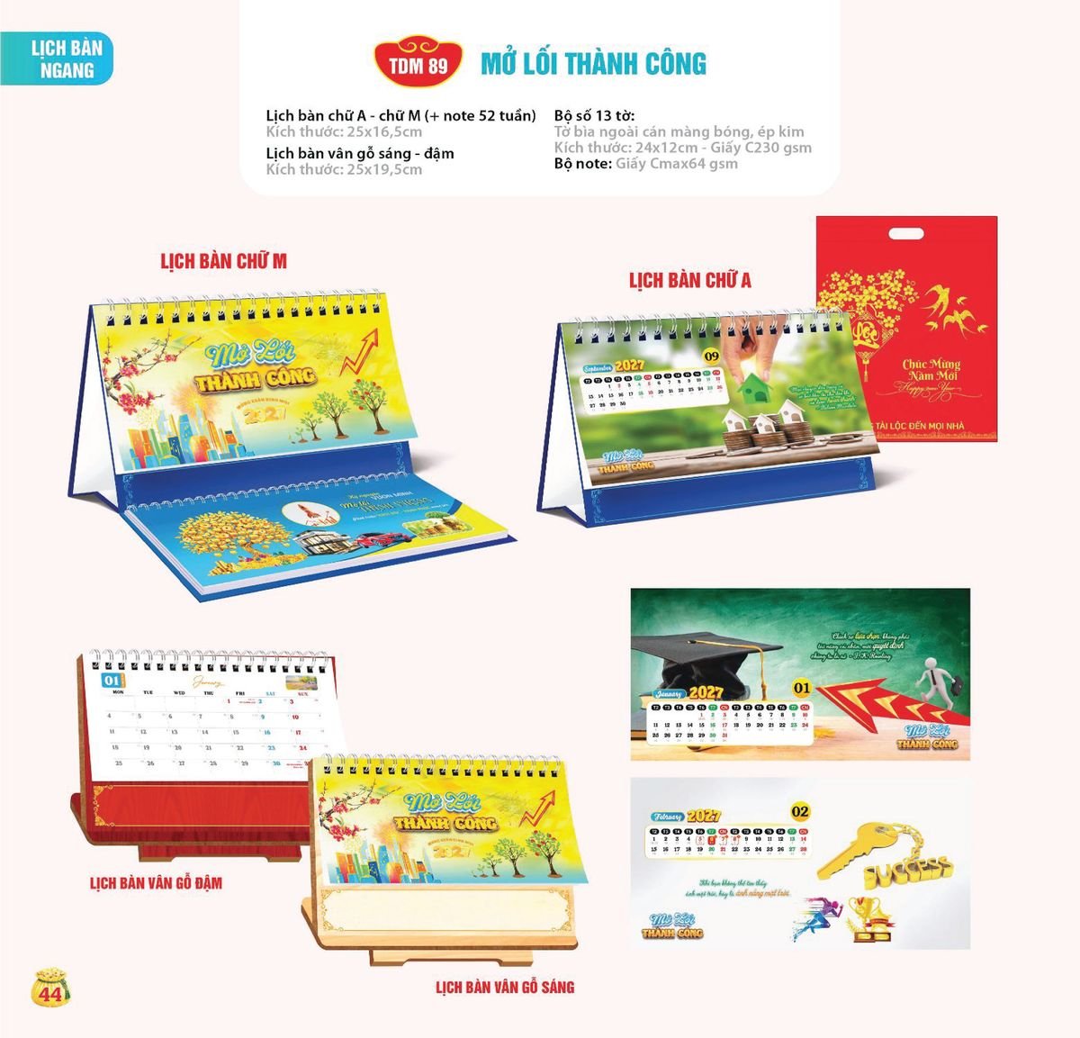 Lịch Bloc Siêu Cực Đại 2027 TDM41 Ấn Phẩm Lịch Tết Eco Thân Thiện Môi Trường