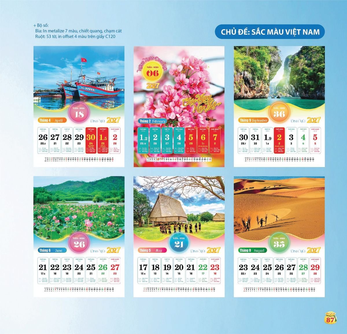 Lịch Bloc Siêu Cực Đại 2027 TDM84 Ấn Phẩm Lịch Tết Eco Thân Thiện Môi Trường