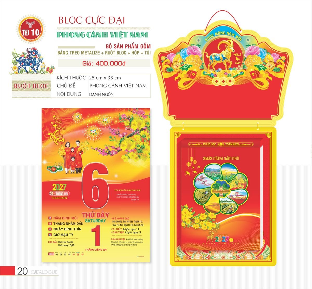 Lịch Bloc Cực Đại 2027 TD Mẫu TD10 (29 x 41 cm) Ấn Phẩm Lịch Tết Eco Thân Thiện Môi Trường Lịch Bloc Cực Đại 2027 TD Mẫu TD10 (29 x 41 cm) Ấn Phẩm Lịch Tết Eco Thân Thiện Môi Trường in logo doanh nghiệp quà tặng Tết tại Quà Tặng EcoTech VN