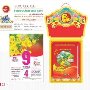 Lịch Bloc Cực Đại 2027 TD Mẫu TD11 (29 x 41 cm) Ấn Phẩm Lịch Tết Eco Thân Thiện Môi Trường in logo doanh nghiệp quà tặng Tết tại Quà Tặng EcoTech VN