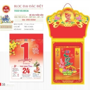Lịch Bloc Đại Đặc Biệt 2027 TD Mẫu TD29 (29 x 41 cm) Ấn Phẩm Lịch Tết Eco Thân Thiện Môi Trường in logo doanh nghiệp quà tặng Tết tại Quà Tặng EcoTech VN