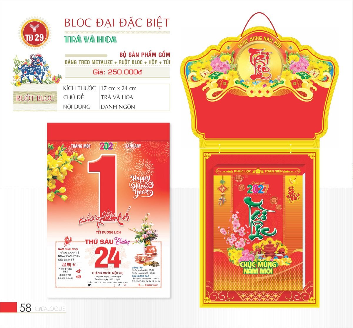 Lịch Bloc Đại Đặc Biệt 2027 TD Mẫu TD29 (29 x 41 cm) Ấn Phẩm Lịch Tết Eco Thân Thiện Môi Trường Lịch Bloc Đại Đặc Biệt 2027 TD Mẫu TD29 (29 x 41 cm) Ấn Phẩm Lịch Tết Eco Thân Thiện Môi Trường in logo doanh nghiệp quà tặng Tết tại Quà Tặng EcoTech VN
