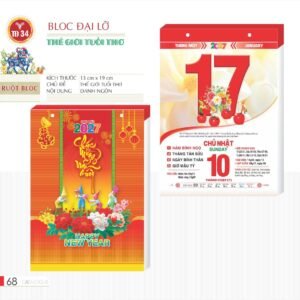 Lịch Bloc 2027 TD Mẫu TD34 (29 x 41 cm) Ấn Phẩm Lịch Tết Eco Thân Thiện Môi Trường in logo doanh nghiệp quà tặng Tết tại Quà Tặng EcoTech VN
