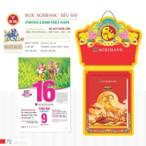 Lịch Bloc Siêu Đại 2027 TD Mẫu TD36 (20 x 30 cm) Ấn Phẩm Lịch Tết Eco Thân Thiện Môi Trường in logo doanh nghiệp quà tặng Tết tại Quà Tặng EcoTech VN