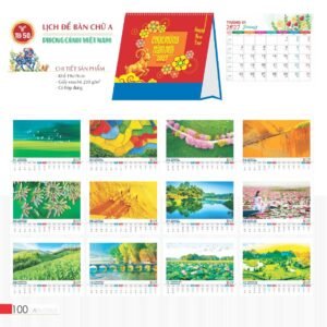 Lịch Bàn Chữ A 2027 TD Mẫu TD50 (19 x 19cm) Ấn Phẩm Lịch Tết Eco Thân Thiện Môi Trường in logo doanh nghiệp quà tặng Tết tại Quà Tặng EcoTech VN