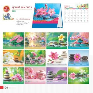 Lịch Bàn Chữ A 2027 TD Mẫu TD54 (19 x 19cm) Ấn Phẩm Lịch Tết Eco Thân Thiện Môi Trường in logo doanh nghiệp quà tặng Tết tại Quà Tặng EcoTech VN