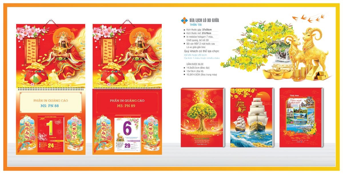 Bìa Lịch Treo Gắn Bloc TPNBIA07 Ấn Phẩm Lịch Tết Eco Thân Thiện Môi Trường