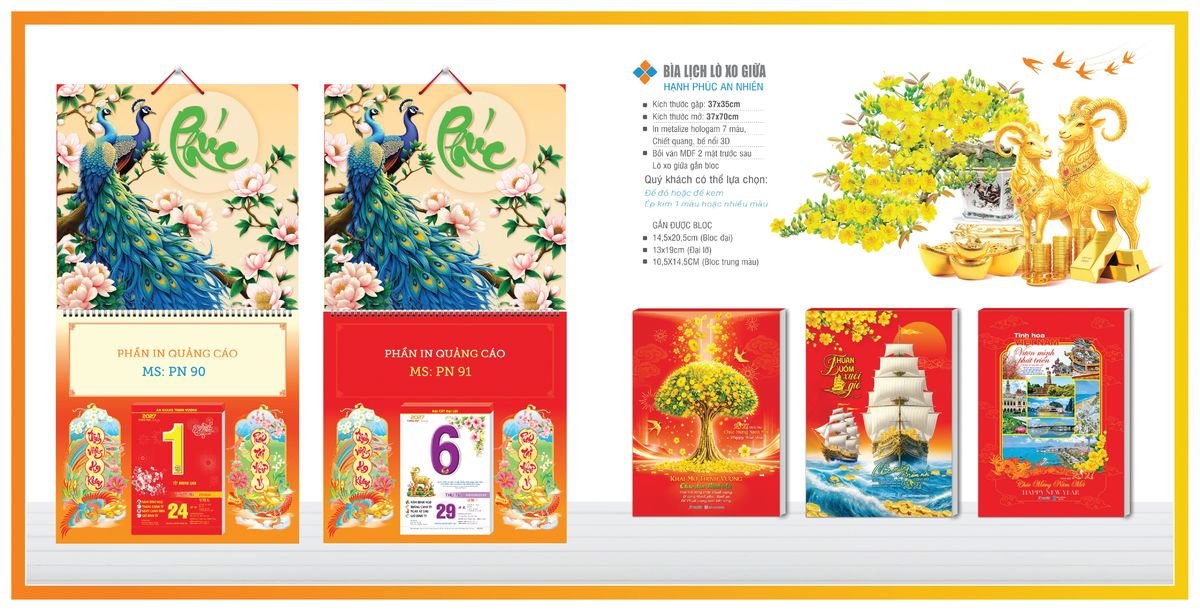 Bìa Lịch Treo Gắn Bloc TPNBIA08 Ấn Phẩm Lịch Tết Eco Thân Thiện Môi Trường